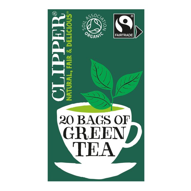 Clipper Organic Fairtrade Green Tea Bags, 20 Per Pack