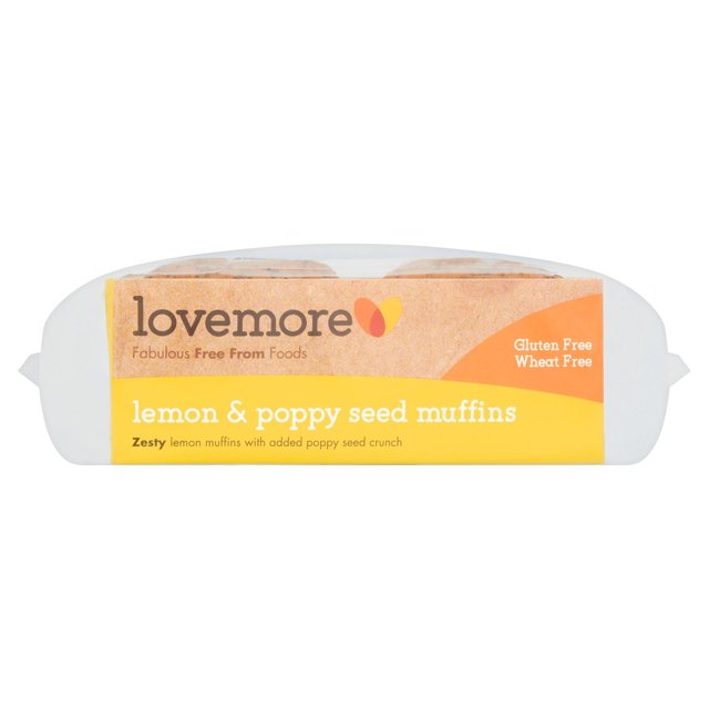 Lovemore 2 Gluten Free Lemon Poppyseed Muffins, 140g