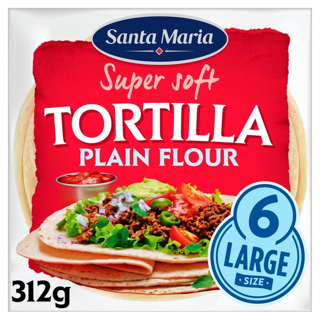 Santa Maria Large Plain Flour Tortilla, 6 Per Pack