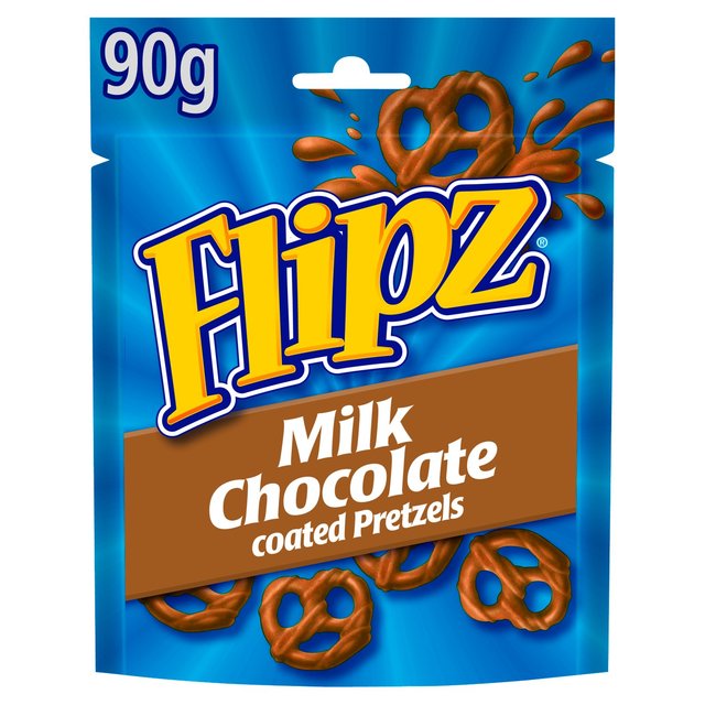 Flipz Milk Chocolate Covered Pretzels Pouch, 90g