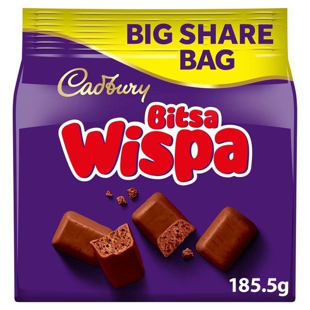 Cadbury Bitsa Wispa Chocolate Big Share Bag, 185.5g