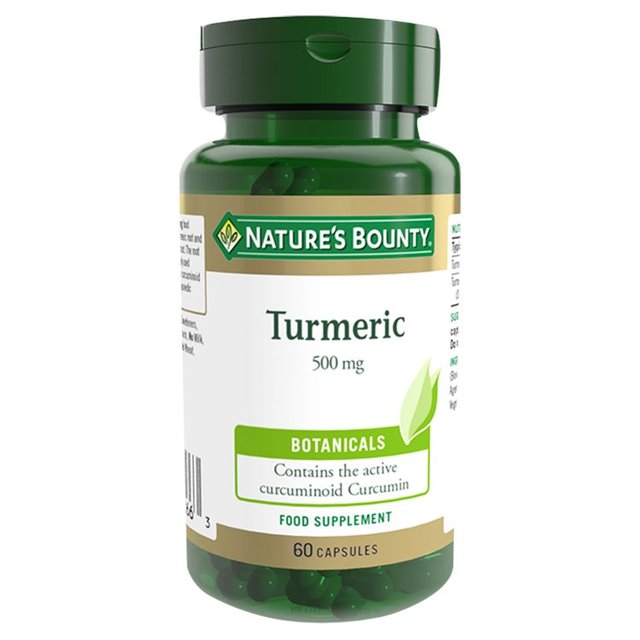 Nature’s Bounty Turmeric Supplement Capsules 500mg, 60 Per Pack
