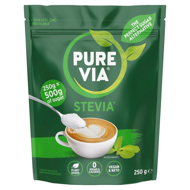 Pure Via Stevia Leaf Zero Calories Sweetener, 250g