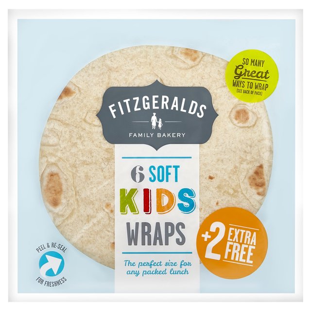 Fitzgeralds Soft Kids Wraps, 6 Per Pack