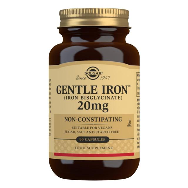 Solgar Gentle Iron Supplement Capsules 20mg, 90 Per Pack