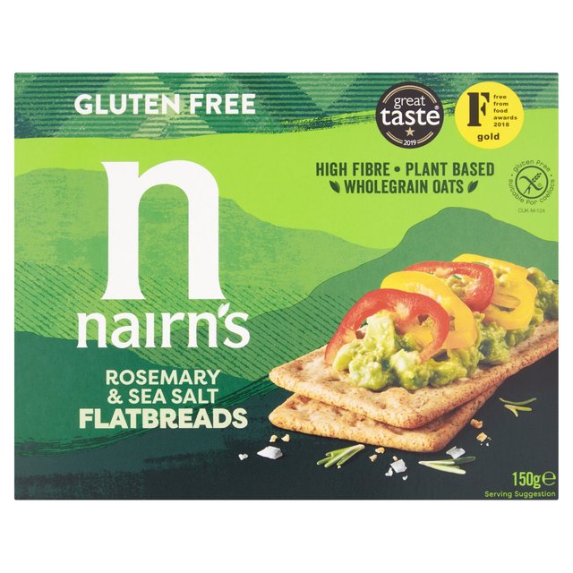 Nairn’s Gluten Free Flatbreads Rosemary & Sea Salt, 150g