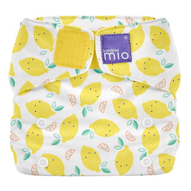 Bambino Mio, One Size, White and Yellow All In Reusable Nappy, Lemon Drop