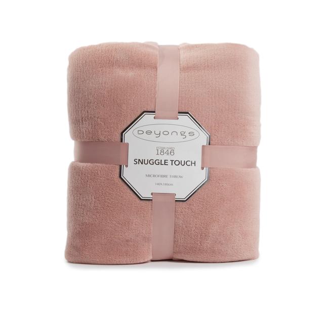 Deyongs Snuggle Touch Fleece Throw, Pink 140X180cm