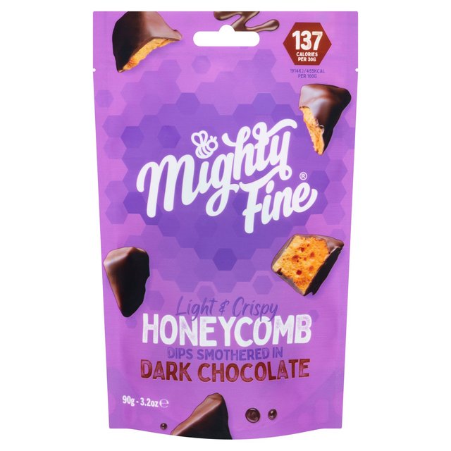 Mighty Fine Dark Chocolate Honeycomb Dips, 90g
