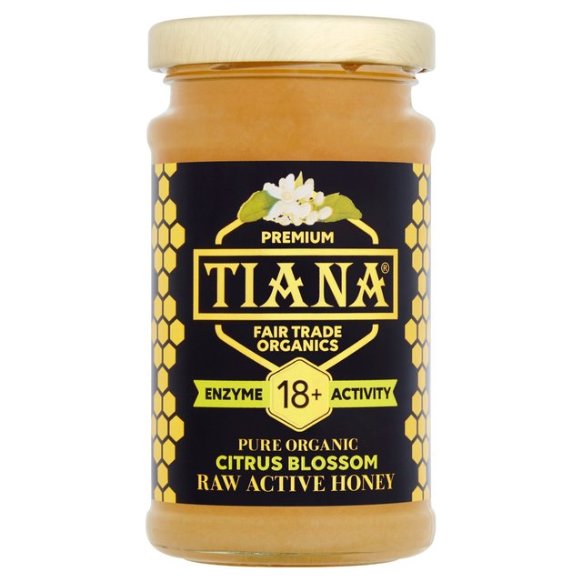 Tiana Organic Citrus Blossom Raw Active Honey, 250g