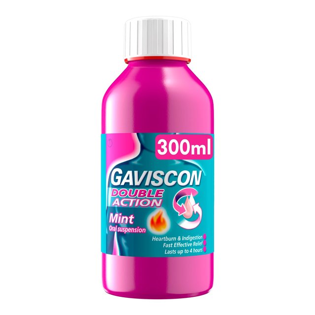 Gaviscon Double Action Liquid Heartburn Indigestion Mint, 300ml