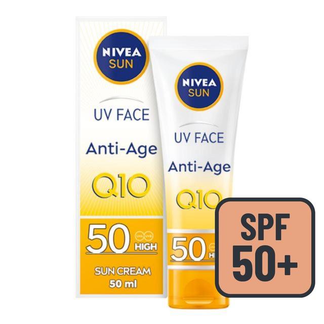 Nivea Sun UV Face Spf 50 Sun Cream Q10 Anti-Age, 50ml