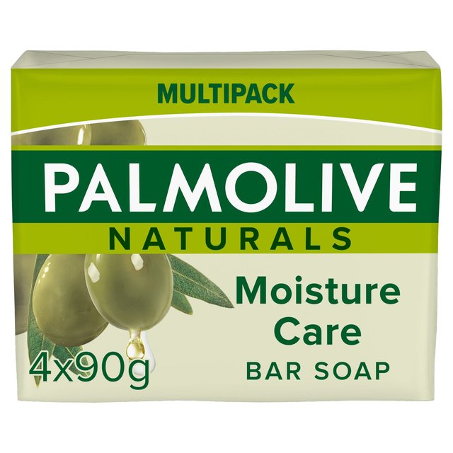 Palmolive Naturals Moisture With Olive Soap Bar, 4 x 90g