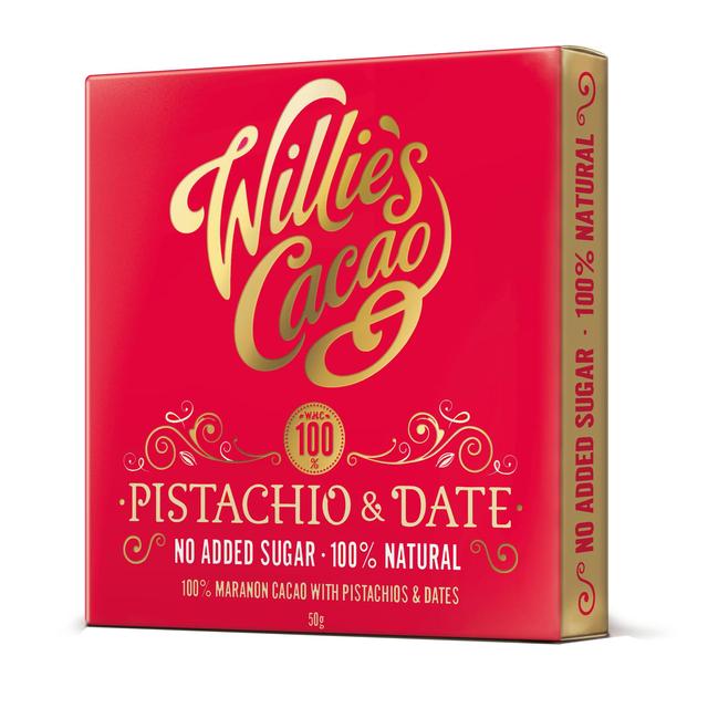 Willie’s Cacao Pistachio & Date 100%, 50g