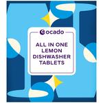 Ocado All in One Dishwasher Tablets Lemon