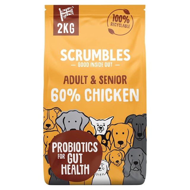 Scrumbles Natural Gluten-Free Dry Dog Food, Fresh Chicken, Adult & Senior, 2kg