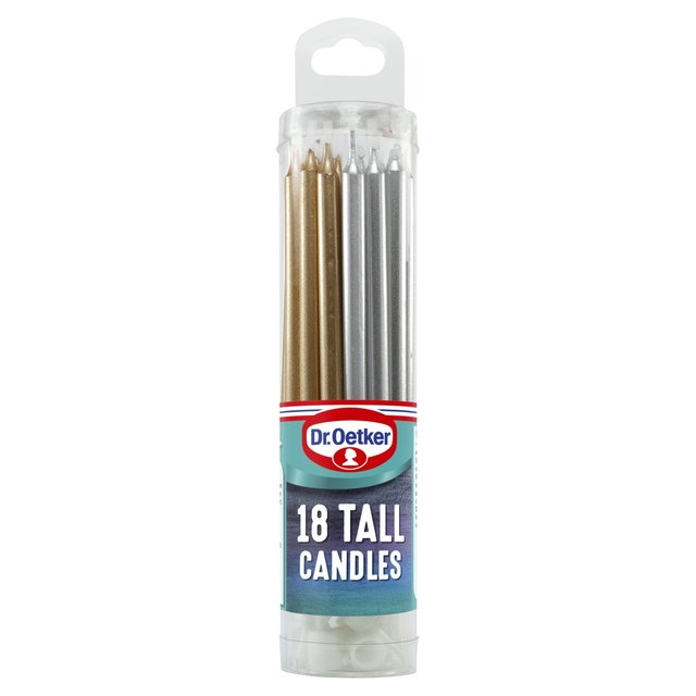 Dr. Oetker Tall Birthday Candles, 18 Per Pack