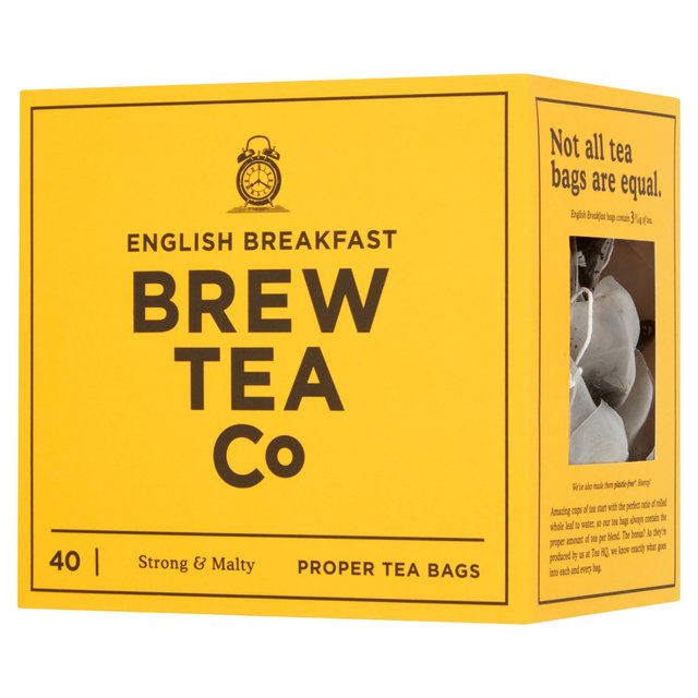 Brew Tea Co English Breakfast Tea Bags, 40 per Pack