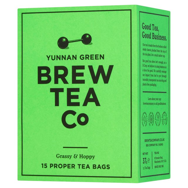Brew Tea Co Green Tea Tea Bags, 15 Per Pack