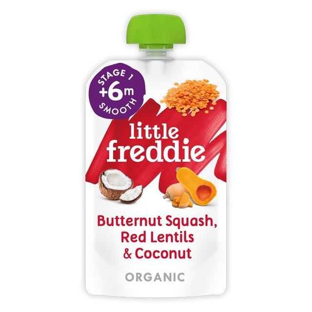 Little Freddie Butternut Squash, Lentils & Coconut Organic Pouch, 6 Mths+, 120g