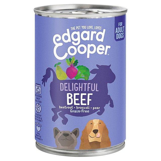 Edgard & Cooper Adult Grain Free Wet Dog Food With Beef, 400g