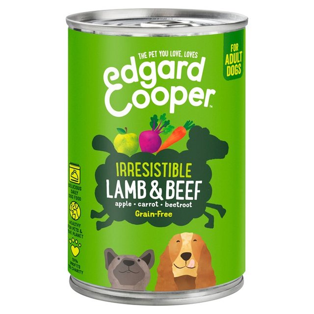 Edgard & Cooper Adult Grain Free Wet Dog Food With Lamb & Beef, 400g