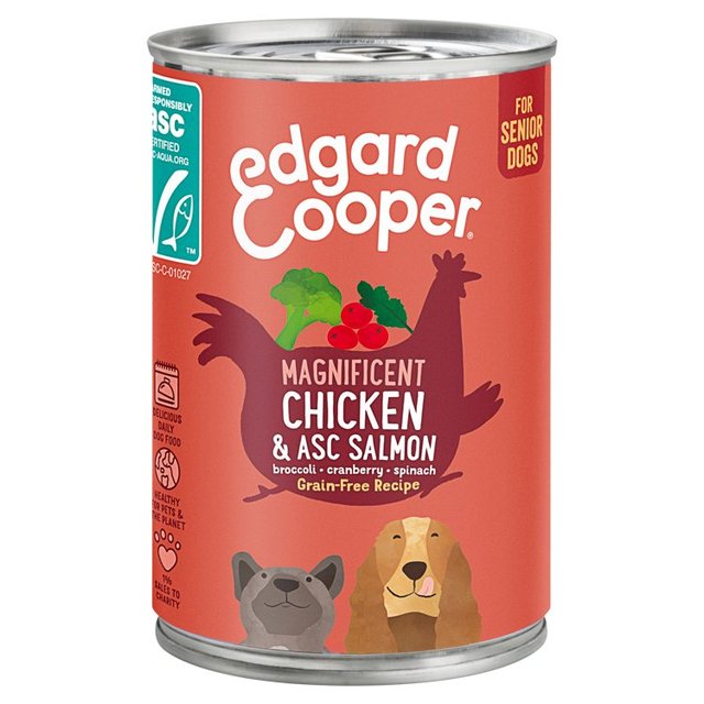 Edgard & Cooper Senior Grain Free Wet Dog Food With Chicken & Salmon, 400g