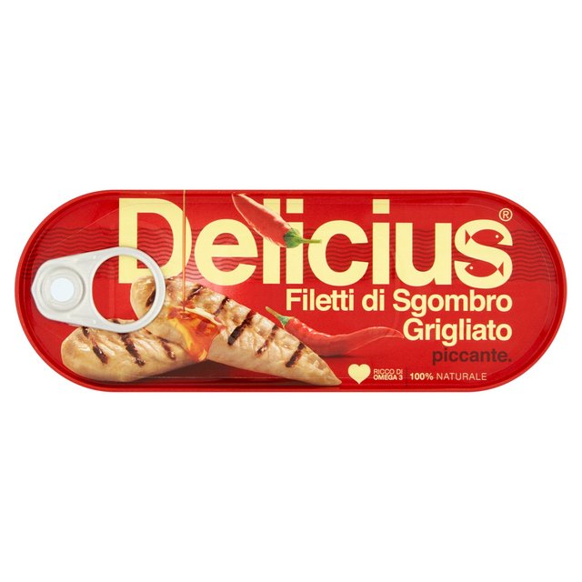 Delicius Grilled Mackerel Fillets With Chili in Olive Oil, 110g