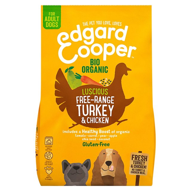 Edgard & Cooper Gluten Free Dog Food Organic Free-Range Turkey & Chicken, 2.5kg