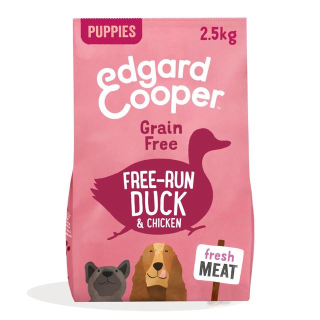 Edgard & Cooper Puppy Grain Free Dry Dog Food Fresh Free-Run Duck & Chicken, 2.5kg