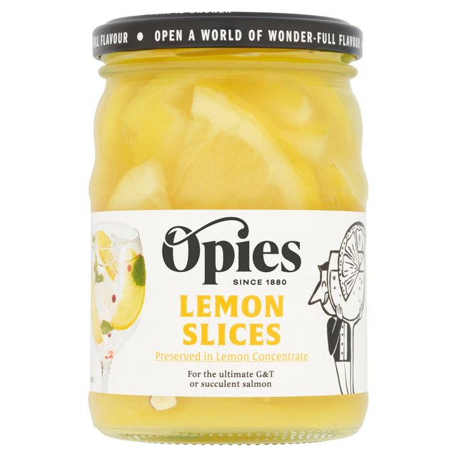 Opies Sliced Lemons in Lemon Juice, 350g