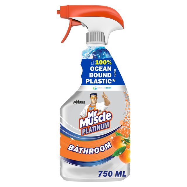 Mr Muscle Platinum Antibacterial Bathroom Spray Mandarin, 750ml