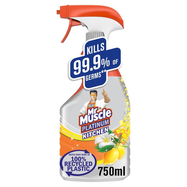 Mr Muscle Platinum Antibacterial Kitchen Spray Citrus, 750ml
