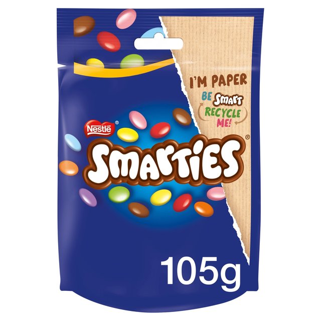Smarties Milk Chocolate Sweets Sharing Bag, 105g