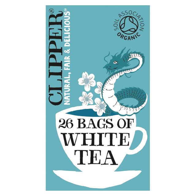 Clipper Organic White Tea Bags, 26 Per Pack