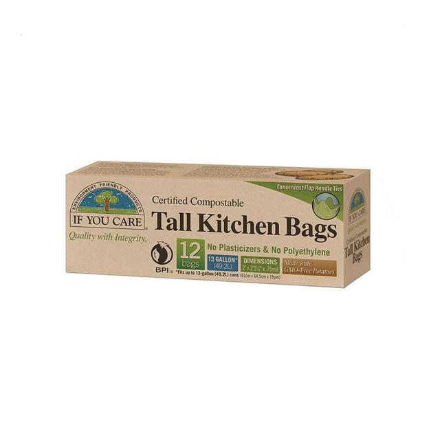 If You Care Fsc Certified 13 Gallon Compostable Tall Kitchen Bags, 12 per Pack