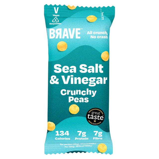 Brave Roasted Peas Sea Salt & Vinegar, 35g
