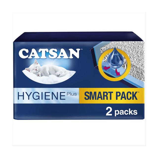 Catsan Hygiene Smart Pack 2x Inlays Cat Litter Dust-Free Litter Tray Liner, 2 x 1942g