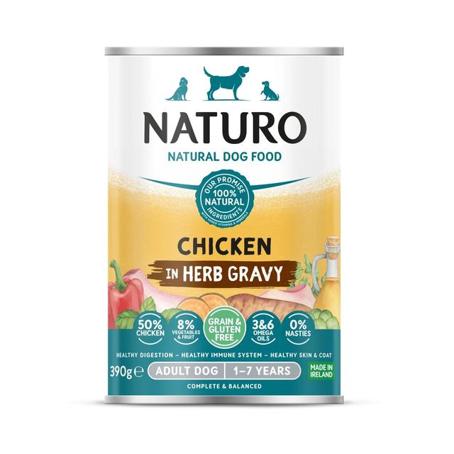 Naturo Natural Pet Food Chicken With Fruit & Vegetables in a Herb Gravy, 390g