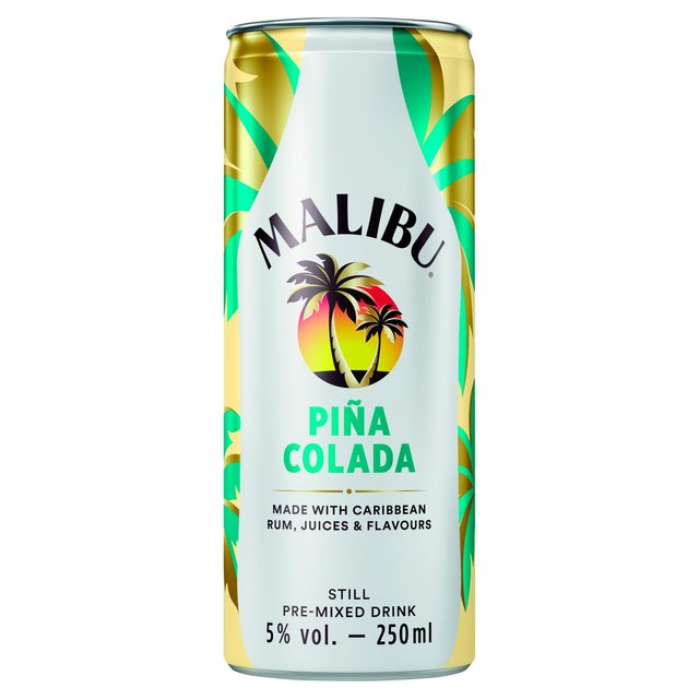 Malibu Pina Colada Pre-Mixed Can, 250ml