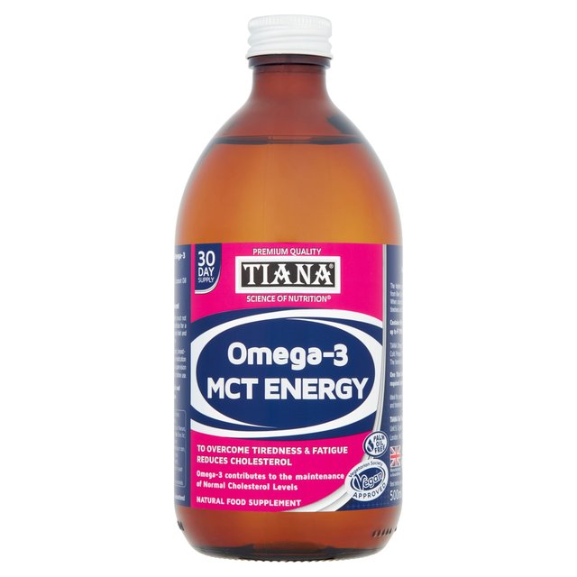Tiana Premium Quality Omega-3 MCT Energy Supplement Liquid, 500ml