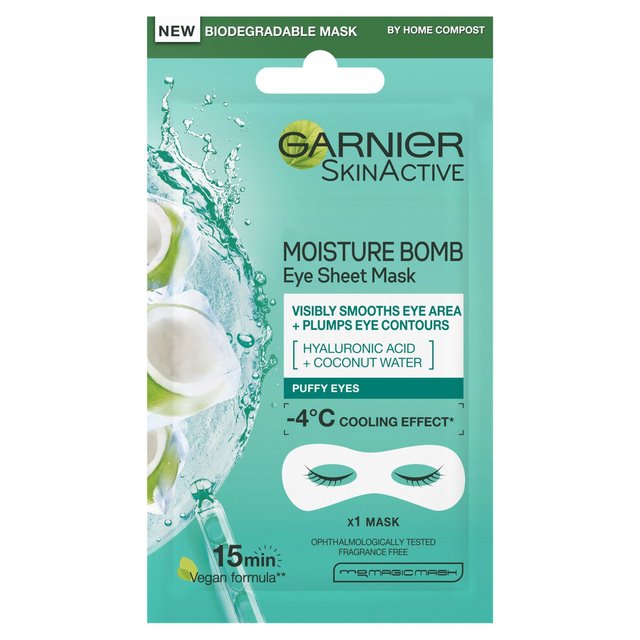Garnier Eye Sheet Mask Hyaluronic Acid and Coconut Water, 6g