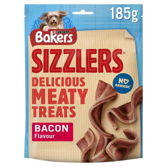 Bakers Sizzlers Dog Treats Bacon, 185g