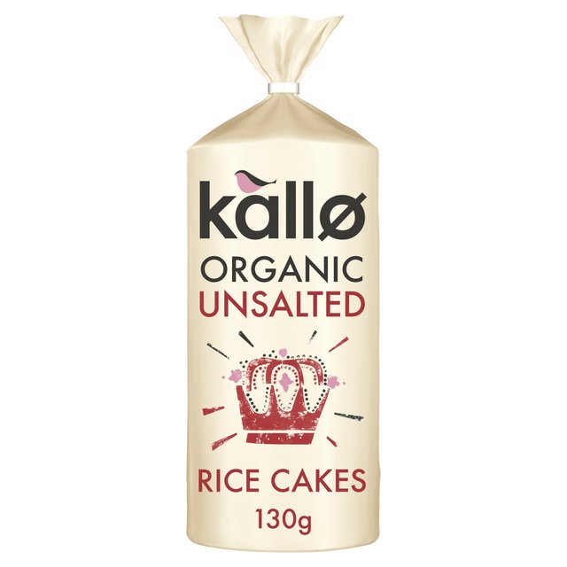 Kallo Organic Unsalted Rice Cakes, 130g