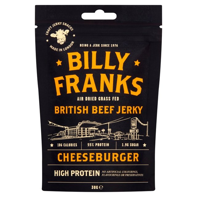 Billy Franks Cheeseburger Beef Jerky, 30g