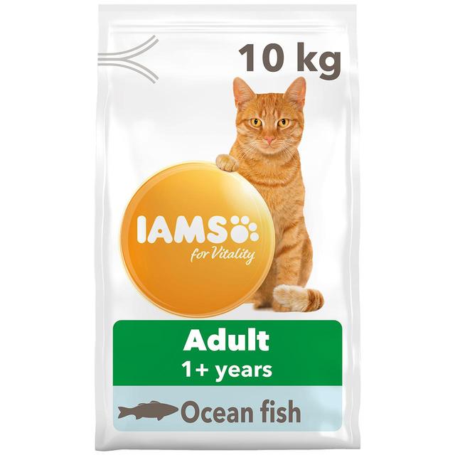Iams for Vitality Adult Cat Food With Ocean Fish, 10kg
