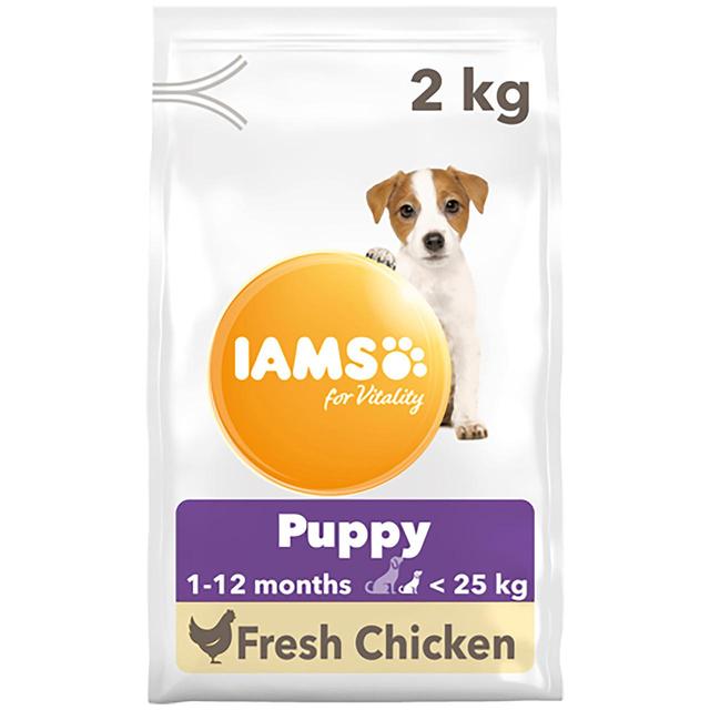 Iams for Vitality Puppy Food Small/Medium Breed With Fresh Chicken, 2kg
