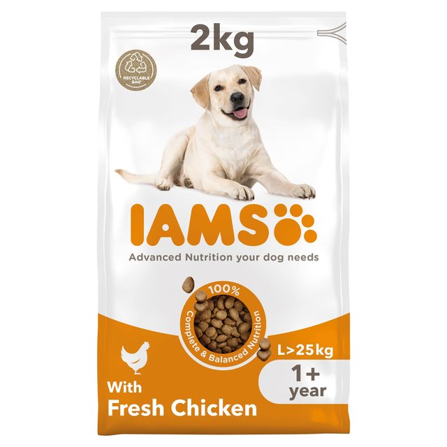 Iams for Vitality Adult Dog Food Large Breed With Fresh Chicken, 2kg