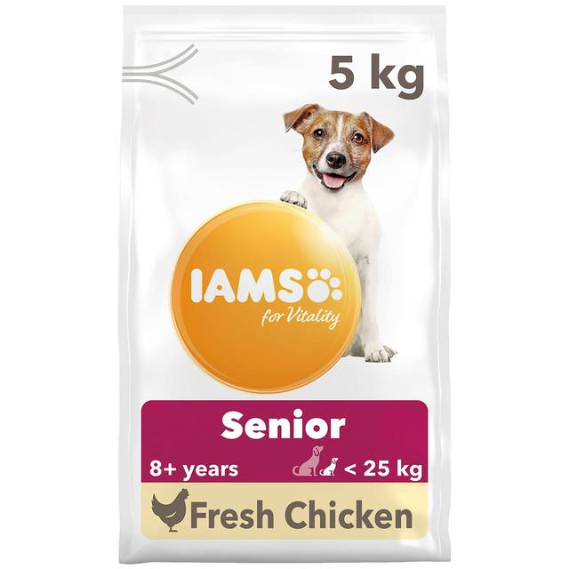 Iams for Vitality Senior Dog Food Small/Medium Breed With Fresh Chicken, 5kg