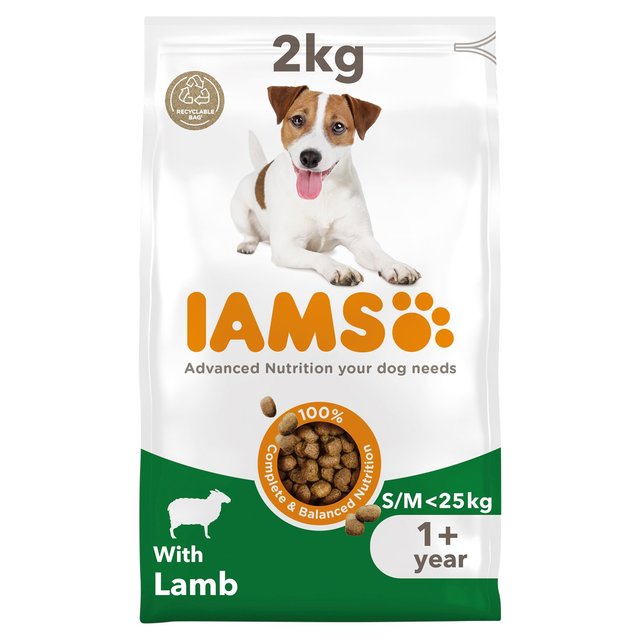 Iams for Vitality Adult Dog Food Small/Medium Breed With Lamb, 2kg